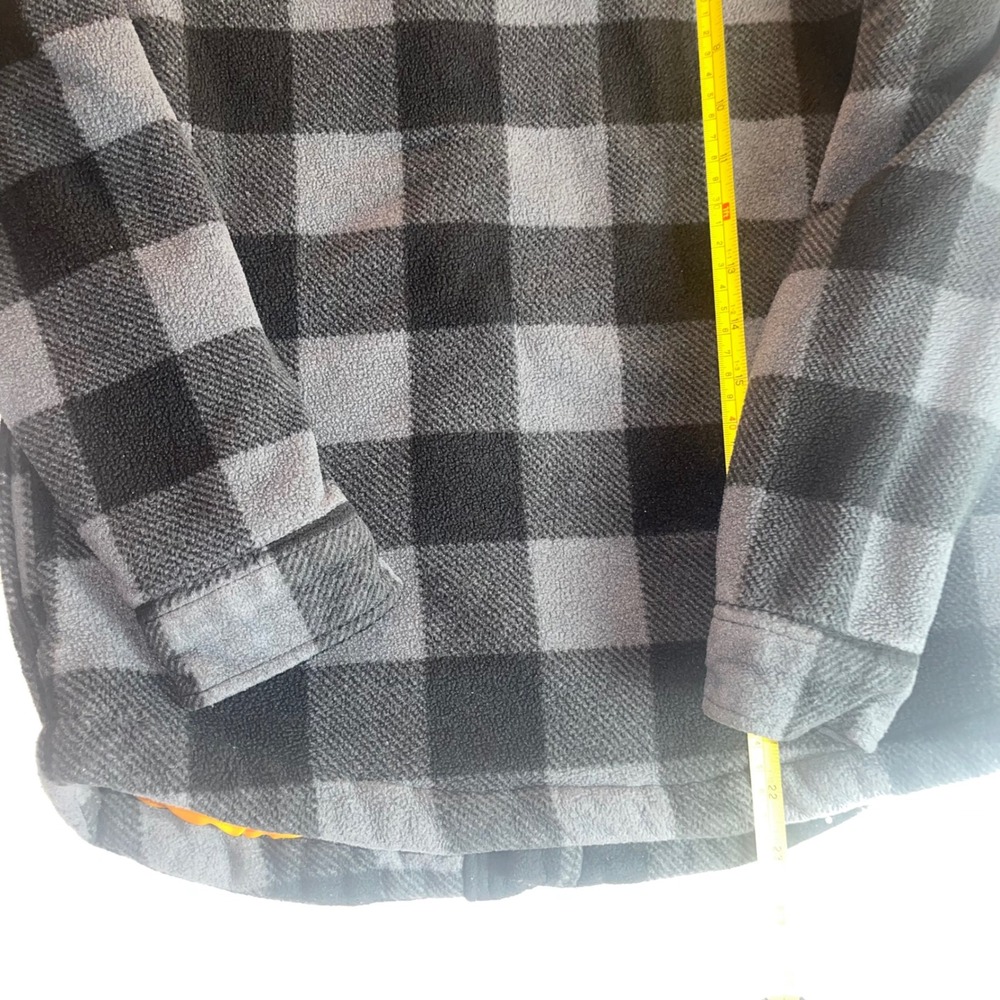 Volcom Plaid Flannel Jacket Boys 10Y Quilted‎ Lined Skate Streetwear Grunge Read - Picture 9 of 9